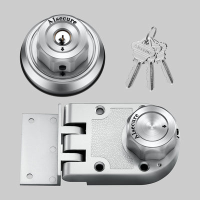 2*A9 AIsecure Jimmy Proof Lock (stainless steel casting) --- Silver Key alike combo