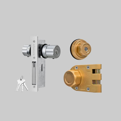 Jimmy Proof Lock(A9) & Storefront Door Lock (A5) - Key aliked combo ,Schlage Keyway