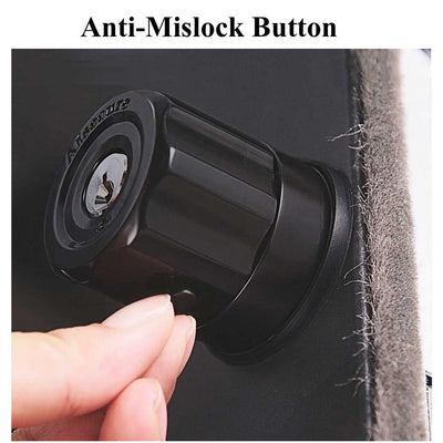 A5 Twist-to-Lock Storefront Door Lock Keyless with an Inaccessible Bypass Tool Open  with an Anti-Mislock Button,Silver,Deadbolt,Backset 31/32"