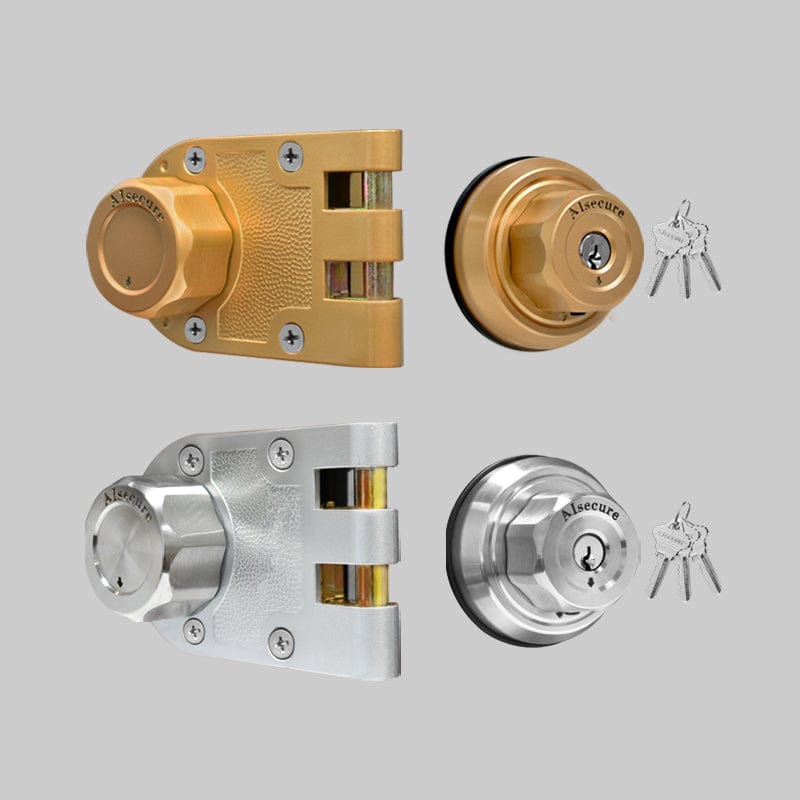 2*A9（1*brass+1*silver） AIsecure Jimmy Proof Lock (stainless steel casting) --- Keyed alike combo